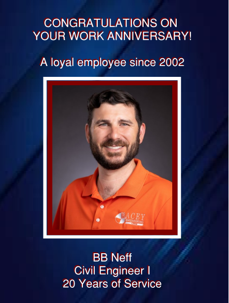 BB Neff - 20 Years of Service