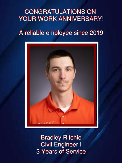 Bradley Ritchie - 3 Years of Service