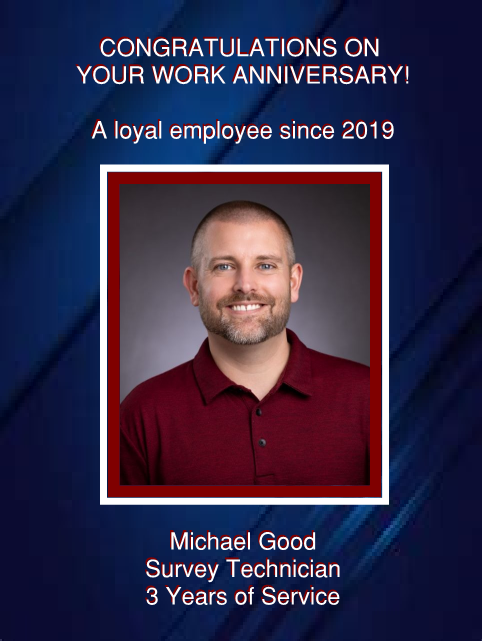 Michael Good- 3 Years of Service