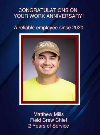 Matt Mills - 2 Years of Service