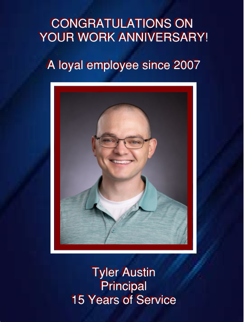 Tyler Austin - 15 Years of Service  